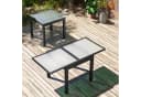 Outsunny Gartentisch ausziehbar Aluminium Schwarz Bild 3