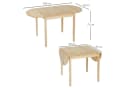 HOMCOM Klapptisch Kiefernholz Drop-Leaf Design für 6 Personen Bild 3