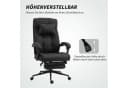 Vinsetto Schreibtischstuhl Bürostuhl mit Kopfkissen Armlehne, Stuhl mit Neigungswinkel, Schwarz Bild 4