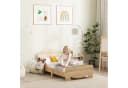 AIYAPLAY Kinderbett Bären-Design mit Schutzgitter Naturholz Bild 2