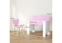 AIYAPLAY Kinderschreibtisch Set Bärenform Rosa Weiß mit Schublade Bild 3