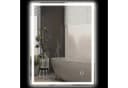 HOMCOM Badspiegel mit LED-Beleuchtung und Antibeschlagfunktion Silber Bild 1