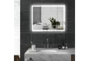 HOMCOM Badspiegel mit LED-Beleuchtung und Antibeschlagfunktion Silber Bild 2