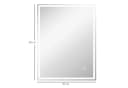 HOMCOM Badspiegel mit LED-Beleuchtung und Antibeschlagfunktion Silber Bild 3