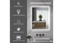 HOMCOM Badspiegel mit LED-Beleuchtung und Antibeschlagfunktion Silber Bild 4