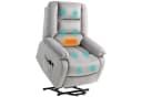 HOMCOM Relaxsessel Fernsehsessel Hellgrau mit Aufstehhilfe und Massagefunktion Bild 1