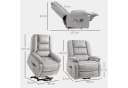 HOMCOM Relaxsessel Fernsehsessel Hellgrau mit Aufstehhilfe und Massagefunktion Bild 3