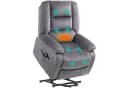 HOMCOM Relaxsessel Fernsehsessel mit Aufstehhilfe und Massagefunktion Dunkelgrau Bild 1