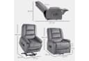 HOMCOM Relaxsessel Fernsehsessel mit Aufstehhilfe und Massagefunktion Dunkelgrau Bild 3