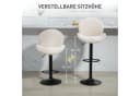 HOMCOM Barhocker 2er Set Höhenverstellbar Beige Schwarz Bild 5