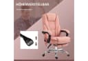 Vinsetto Massage Bürostuhl Rosa mit Heizung & Liegefunktion Bild 5