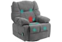HOMCOM Massagesessel Relaxsessel mit Massagefunktion, Fernsehsessel mit Wärmefunktion, Liegefunktion, TV Sessel mit Seitentaschen, Fernbedienung, 98 x 90 x 98 cm, Dunkelgrau Bild 1