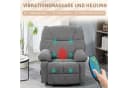 HOMCOM Massagesessel Relaxsessel mit Massagefunktion, Fernsehsessel mit Wärmefunktion, Liegefunktion, TV Sessel mit Seitentaschen, Fernbedienung, 98 x 90 x 98 cm, Dunkelgrau Bild 4