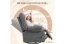 HOMCOM Massagesessel Relaxsessel mit Massagefunktion, Fernsehsessel mit Wärmefunktion, Liegefunktion, TV Sessel mit Seitentaschen, Fernbedienung, 98 x 90 x 98 cm, Dunkelgrau Bild 5