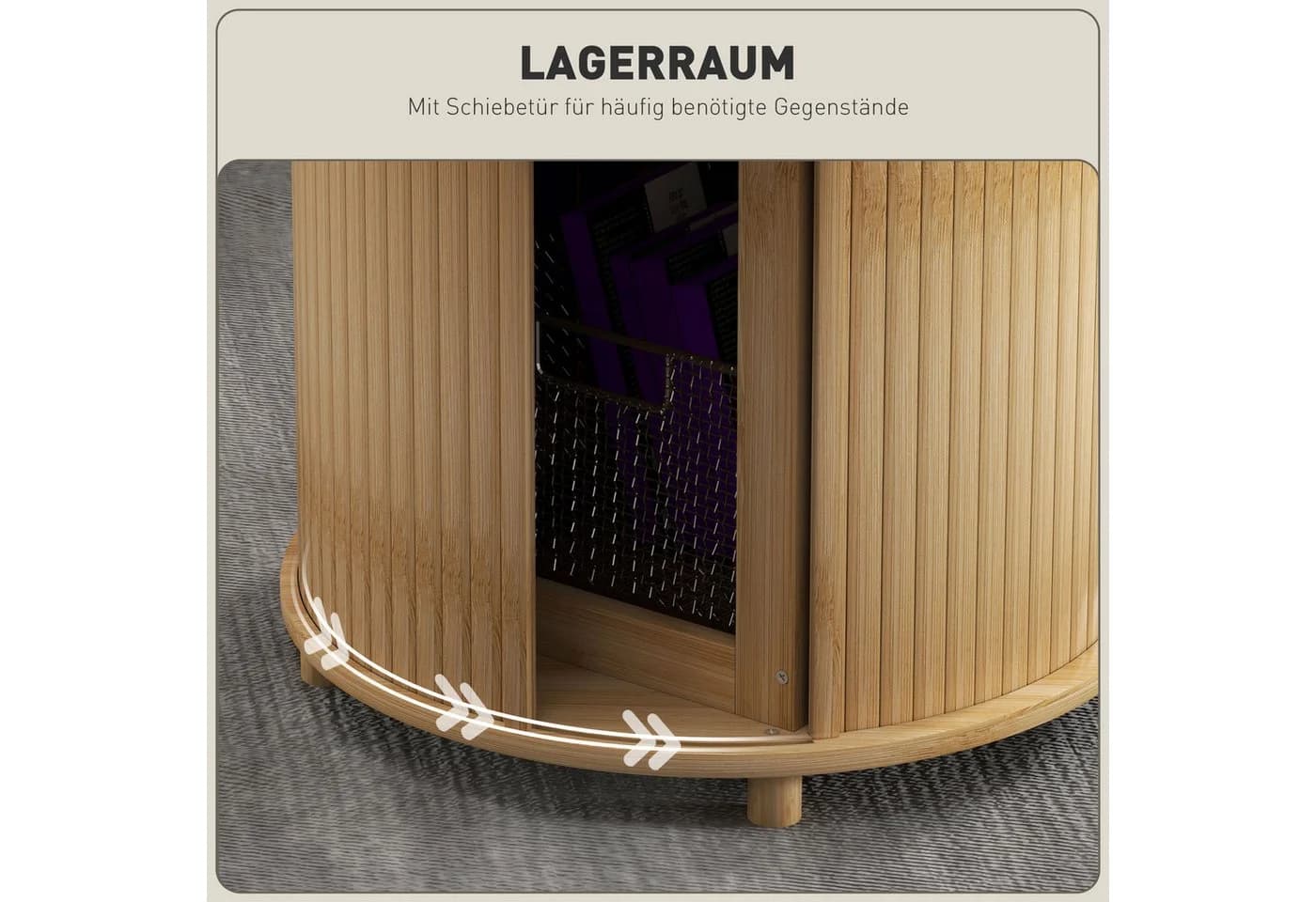 HOMCOM Couchtisch Bambus mit Stauraum - Bild 5