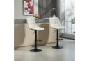 HOMCOM Barhocker 2er Set Beige Höhenverstellbar mit Lehne Bild 2