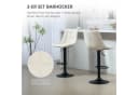 HOMCOM Barhocker 2er Set Beige Höhenverstellbar mit Lehne Bild 4