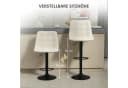 HOMCOM Barhocker 2er Set Beige Höhenverstellbar mit Lehne Bild 5