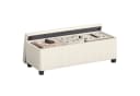 HOMCOM Sitzbank Ottomane Beige mit Stauraum und Cord-Bezug Bild 1