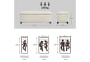 HOMCOM Sitzbank Ottomane Beige mit Stauraum und Cord-Bezug Bild 3