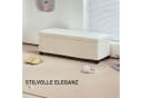 HOMCOM Sitzbank Ottomane Beige mit Stauraum und Cord-Bezug Bild 4