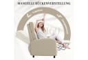 HOMCOM Relaxsessel Fernsehsessel mit Liegefunktion Cremeweiß Bild 4