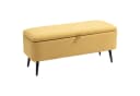HOMCOM Sitzbank mit Stauraum Gelb Polyester Stahlbeine Bild 1