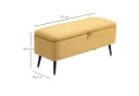 HOMCOM Sitzbank mit Stauraum Gelb Polyester Stahlbeine Bild 3