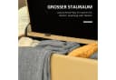HOMCOM Sitzbank mit Stauraum Gelb Polyester Stahlbeine Bild 4
