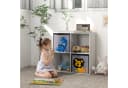 ZONEKIZ Kinderregal Bücherregal mit 2 Aufbewahrungsboxen, Weiß Bild 2