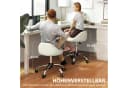 HOMCOM Weißer höhenverstellbarer Rollsitz mit Rollen Bild 4