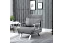 HOMCOM Schlafsofa 3 in 1 Schlafsessel Grau Metall Bild 2