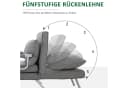HOMCOM Schlafsofa 3 in 1 Schlafsessel Grau Metall Bild 4