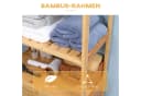 Kleankin Badkommode mit 2 Lamellentüren, 2 offene Fächer & Schrank aus Bambus Bild 5