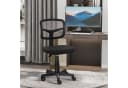 Vinsetto Bürostuhl Höhenverstellbar Platzsparend Gepolstert Ergonomischer Schreibtischstuhl Schwarz Bild 2