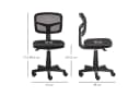 Vinsetto Bürostuhl Höhenverstellbar Platzsparend Gepolstert Ergonomischer Schreibtischstuhl Schwarz Bild 3