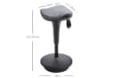 Vinsetto Bürohocker Kunststoff, Nylon Ergonomischer Hocker Bild 3