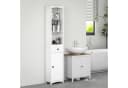 HOMCOM Badschrank Weiß Hochschrank mit Schublade Bild 2