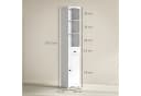HOMCOM Badschrank Weiß Hochschrank mit Schublade Bild 3