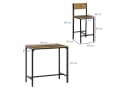 HOMCOM Bartisch Set 3-tlg. mit 2 Barhockern Rustikal-Braun Bild 3