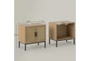 Kleankin Waschbeckenunterschrank mit Rattanoptik Beige Bild 3