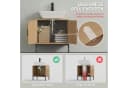 Kleankin Waschbeckenunterschrank mit Rattanoptik Beige Bild 4