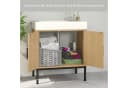 Kleankin Waschbeckenunterschrank mit Rattanoptik Beige Bild 5