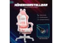 HOMCOM Gaming-Stuhl Rosa mit Katzenohren, Fußstütze und Liegefunktion Bild 5