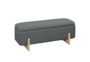 HOMCOM Sitzbank mit Stauraum Dunkelgrau Leinenoptik Bild 1