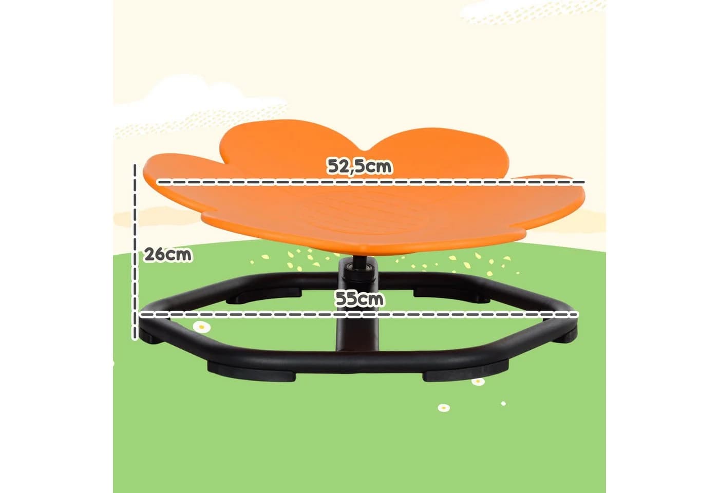 AIYAPLAY Sensorischer Kinderstuhl Orange Balance Training - Bild 3
