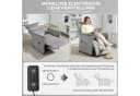 HOMCOM Elektrischer Relaxsessel Grau Samtimitat mit Liegefunktion Bild 5