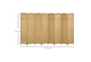 HOMCOM Raumteiler 320 x 170 cm Naturholz Bild 3