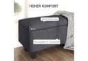 HOMCOM Polsterbank Sitzbank mit Stauraum Leinenoptik Holzbeine Bild 5