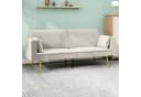 HOMCOM Schlafsofa 2-Sitzer Beige mit Verstellbarer Rückenlehne Bild 2